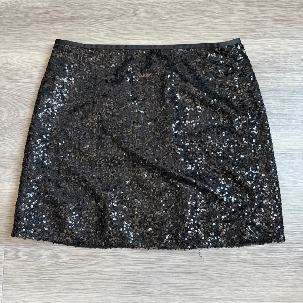 J.Crew Factory Black Sequin Mini Skirt